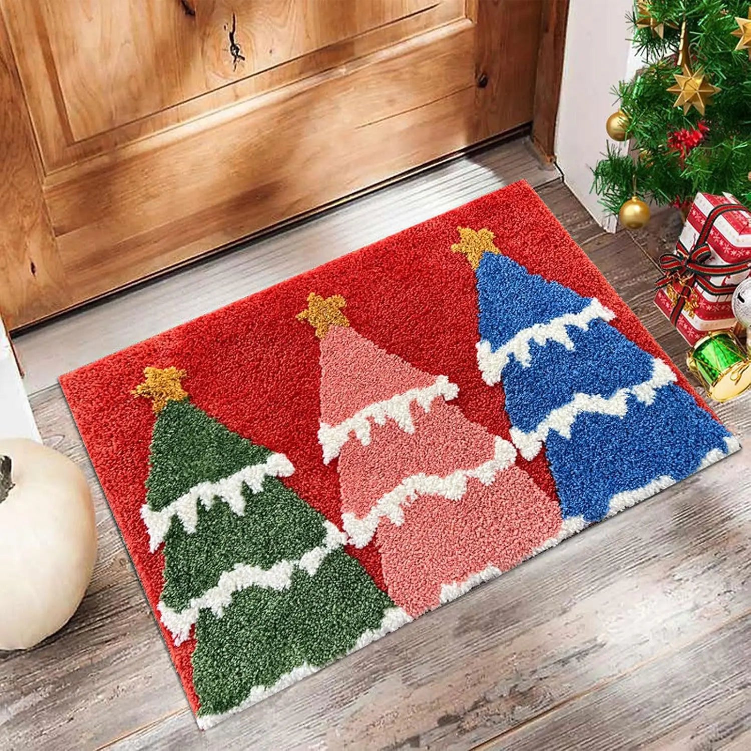 Christmas Door Mat Red Santa Claus Outdoor