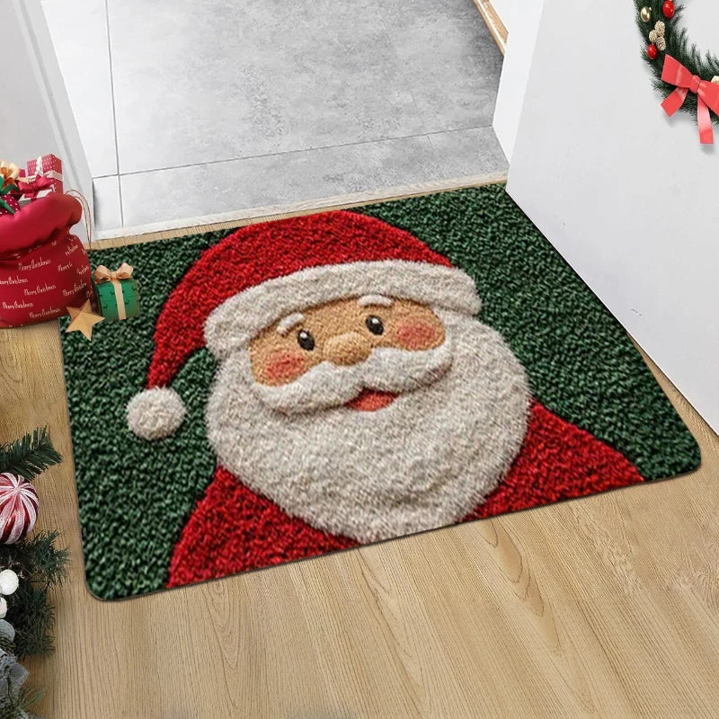 Christmas Door Mat Red Santa Claus Outdoor