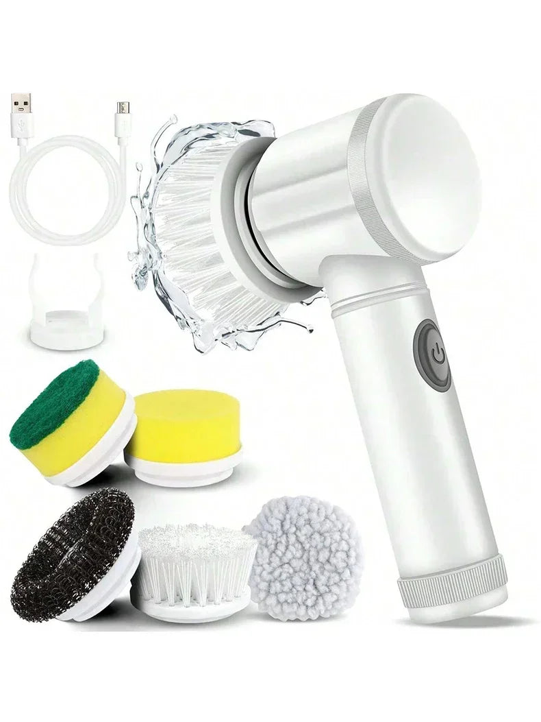 POWERCLEAN PRO - Electric Bathroom Scrubber with 5 Brush Heads