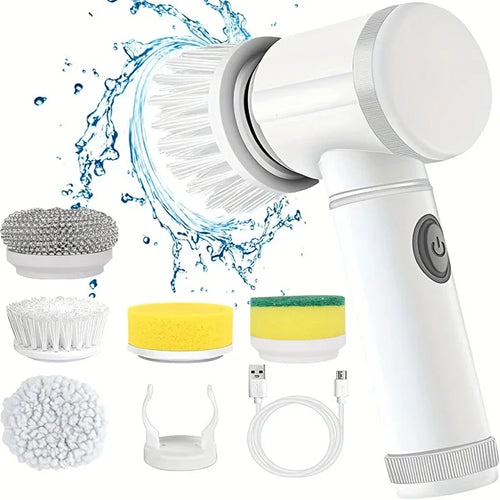 POWERCLEAN PRO - Electric Bathroom Scrubber with 5 Brush Heads
