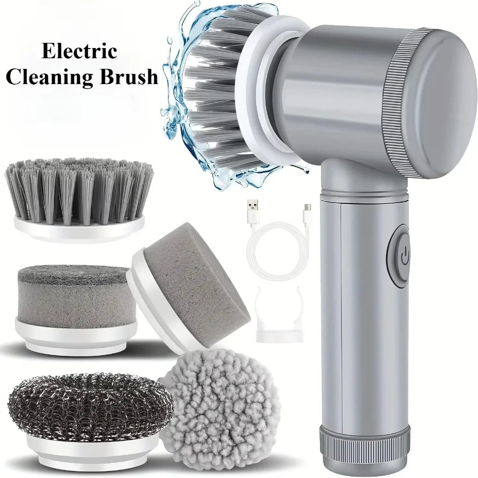 POWERCLEAN PRO - Electric Bathroom Scrubber with 5 Brush Heads