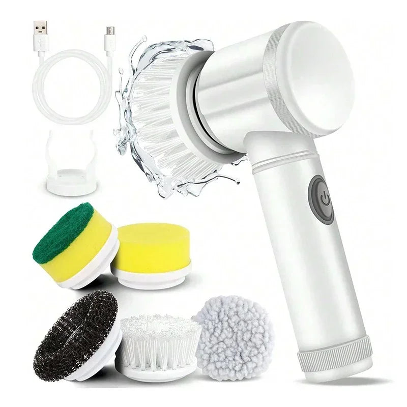 POWERCLEAN PRO - Electric Bathroom Scrubber with 5 Brush Heads