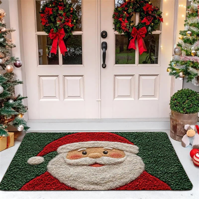 Christmas Door Mat Red Santa Claus Outdoor