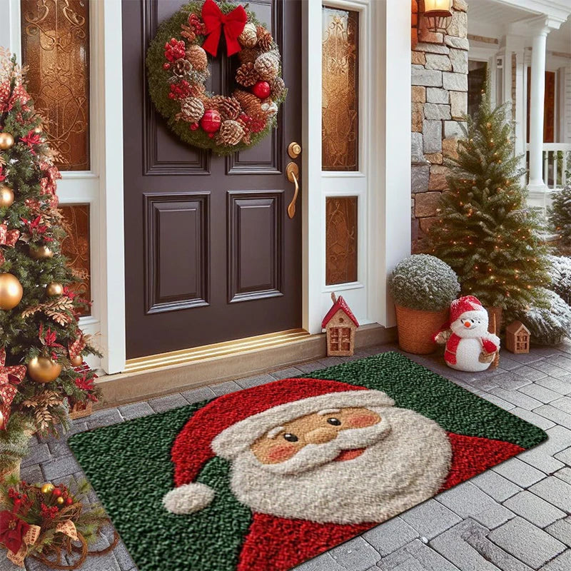 Christmas Door Mat Red Santa Claus Outdoor