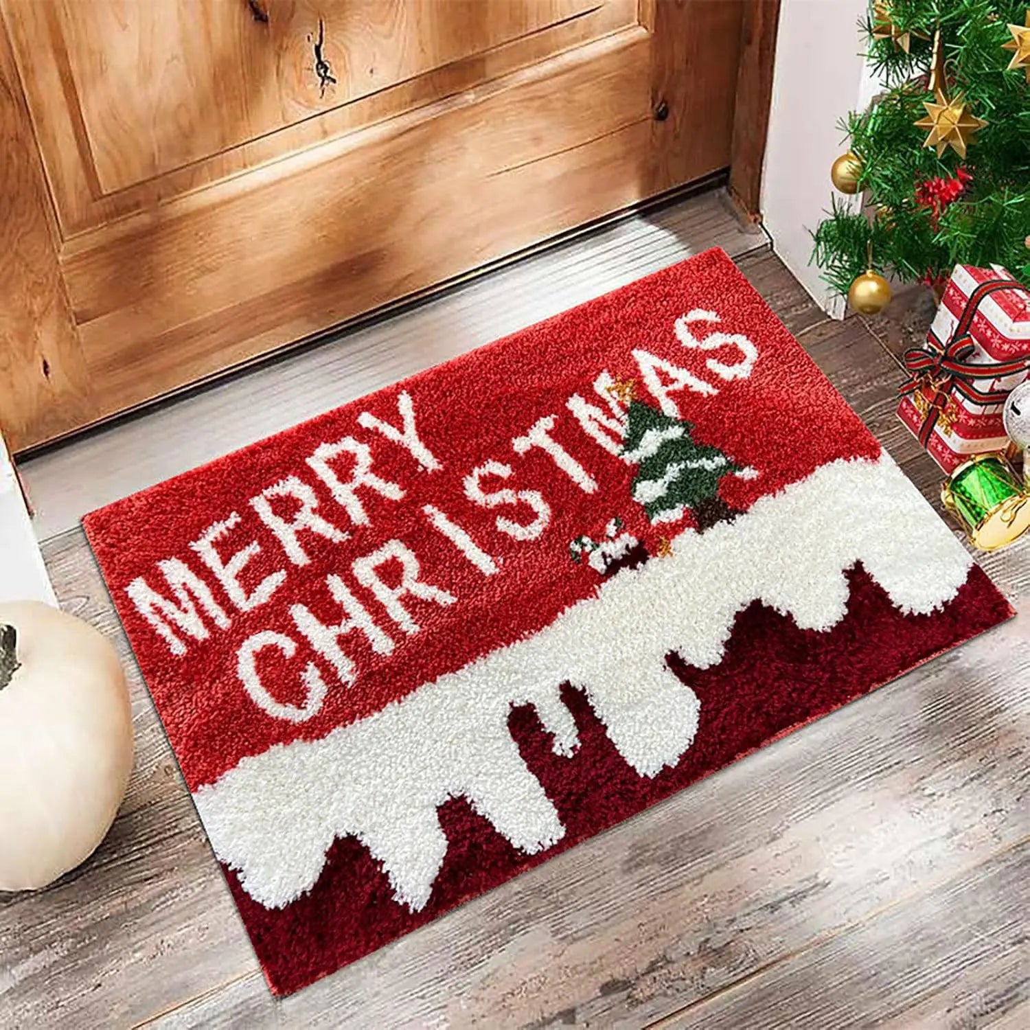 Christmas Door Mat Red Santa Claus Outdoor